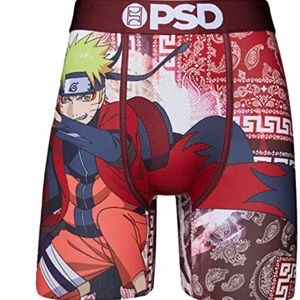PSD MENS Naruto Meander Boxer Briefs, Multi, S